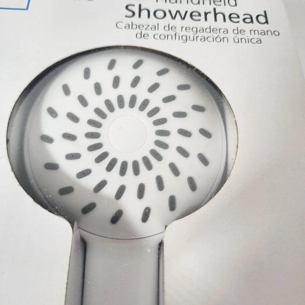 Mainstays Single Setting Handheld Showerhead White w/ 60